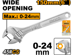 ingco 6" adjustable wrench hadw131062