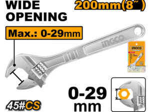 ingco 8" adjustable wrench hadw131082