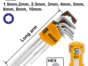 ingco 9pcs 1.5 9mm hex key set hhk11091