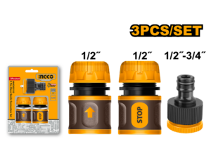 ingco 3pcs hose quick connector set hhcs03122