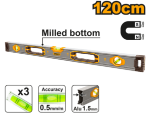 ingco 120cm spirit level magnet hsl38120m