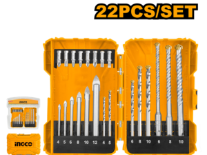 ingco 22pcs drill/screwdriver bits set