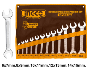ingco 12pcs double oe spanner set
