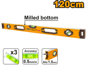 ingco 120cm spirit level hsl08120