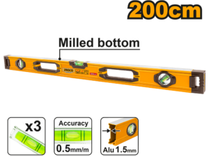 ingco 200cm spirit level hsl08200