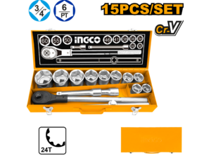ingco 15pcs 3/4" dr.socket set hkts034151