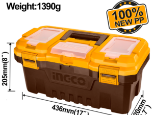 ingco 17" pp plastic tool box pbx1701