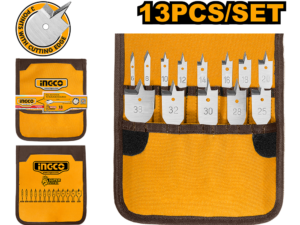 ingco 13pcs flat wood drill bits set akd41301