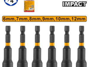 ingco 6pcs 1/4" magnetic nut set amn65061