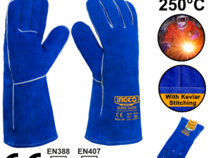ingco 14" welding blue gloves hgvw03