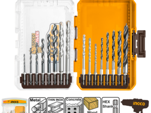 ingco 16pcs multipurpose drill bits akdl11606