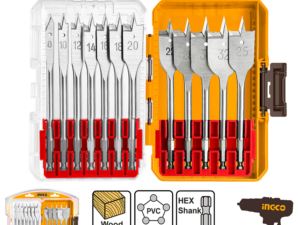 ingco 12pcs flat wood drill bits akdl1206