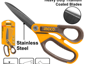 ingco 8" rubber grip scissors hscrs812108