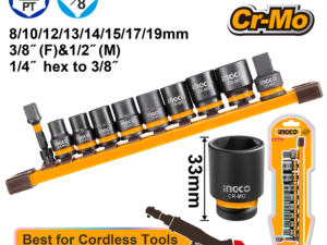ingco 10pcs 3/8" impact socket set