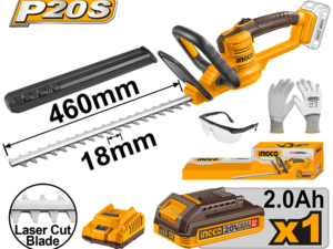 ingco 20v 460mm hedge trimmer bc chtli20461