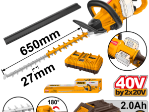 ingco 20v 650mm hedge trimmer 2bc chtli400282