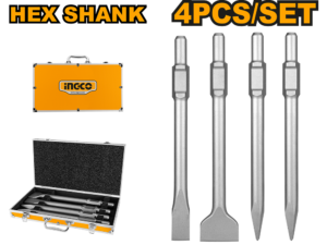 ingco 4pcs hex chisel dbc0304375