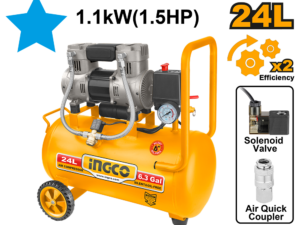 ingco 24l 1.5hp air compressor acs11124
