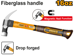 ingco 16oz fiberglass claw hammer hch81016