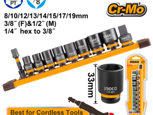 ingco 10pcs 3/8"dr impact socket set