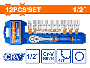 wadfow 12pcs x 1/2" socket set wst2212