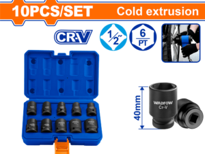 wadfow 10pcs 1/2" impact socket set wms1d01