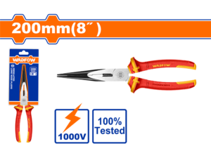 wadfow 8" insulated long nose pliers wpl2938